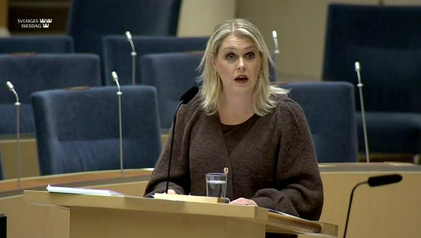 Stillbild från Interpellationsdebatt, Massvaccination mot covid-19