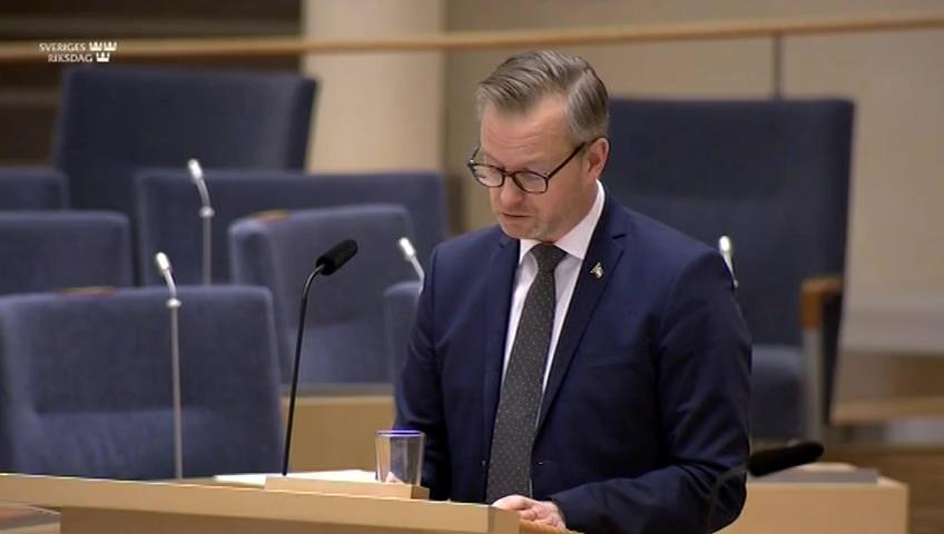 Stillbild från Interpellationsdebatt, En ny nationell säkerhetsstrategi