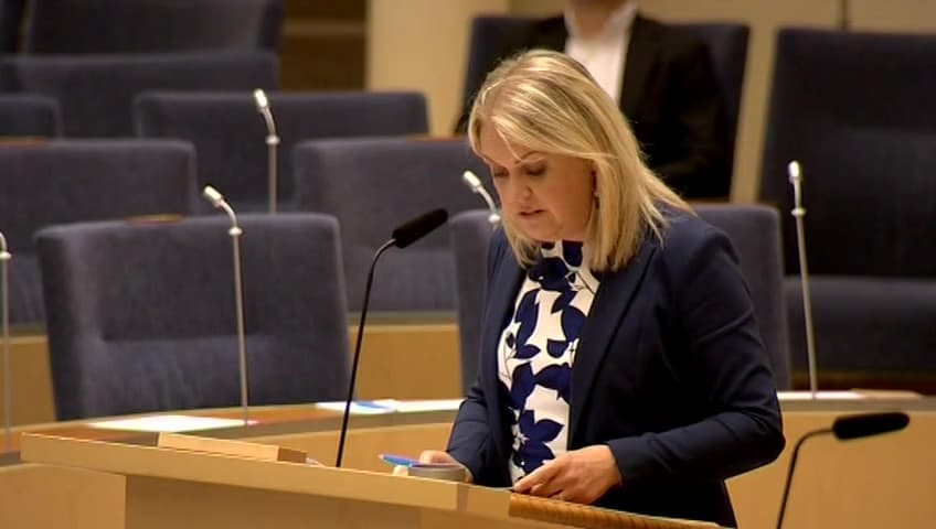 Stillbild från Interpellationsdebatt, Vaccinationer och bioterrorberedskap