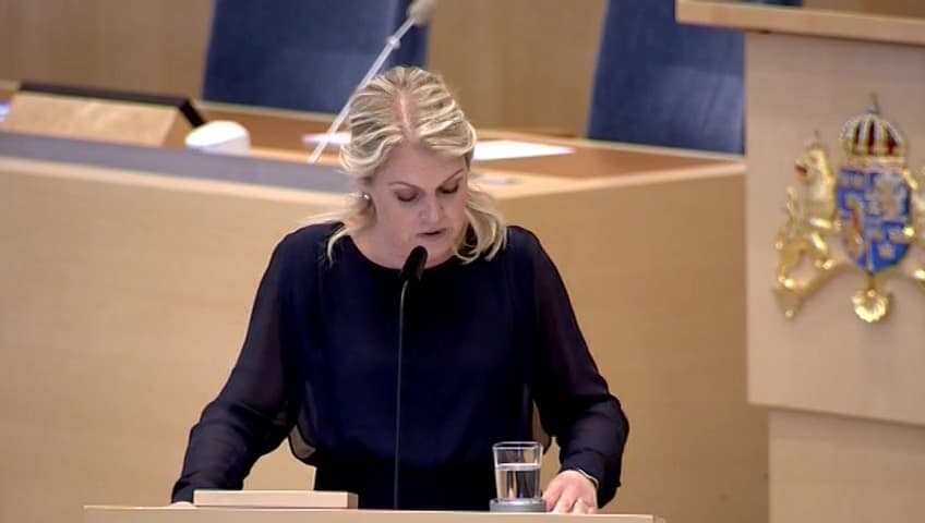 Stillbild från Interpellationsdebatt, Kommunala åtgärder för återvändande IS-terrorister