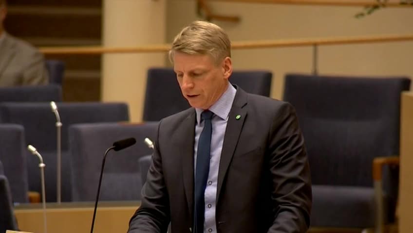 Stillbild från Interpellationsdebatt, Tillgången till byggbar mark 