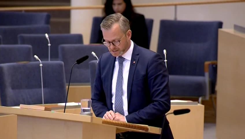 Stillbild från Interpellationsdebatt, Framtiden för svenskt sportskytte