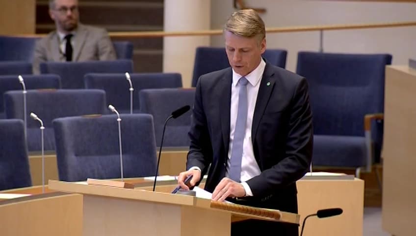 Stillbild från Interpellationsdebatt, Ungas möjligheter till bostad