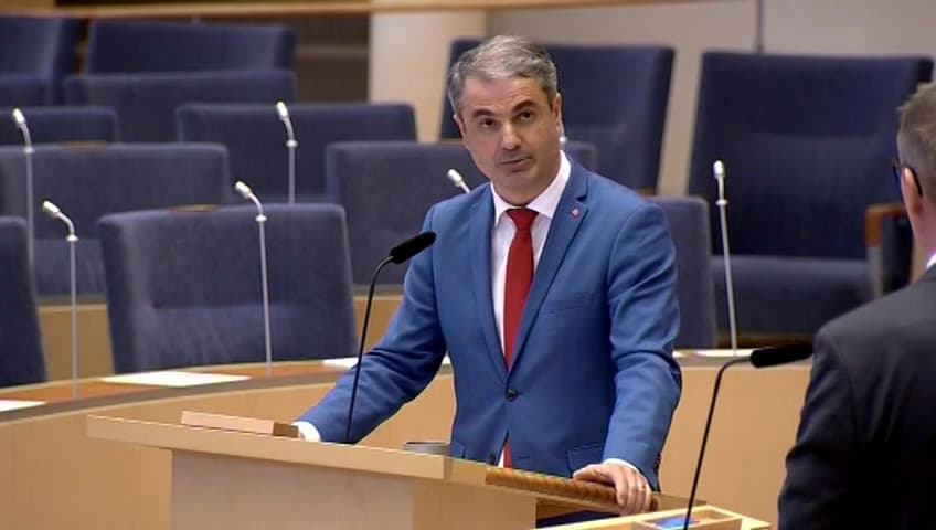 Stillbild från Interpellationsdebatt, Behov av statlig samordnare för stadsomvandlingen i Kiruna