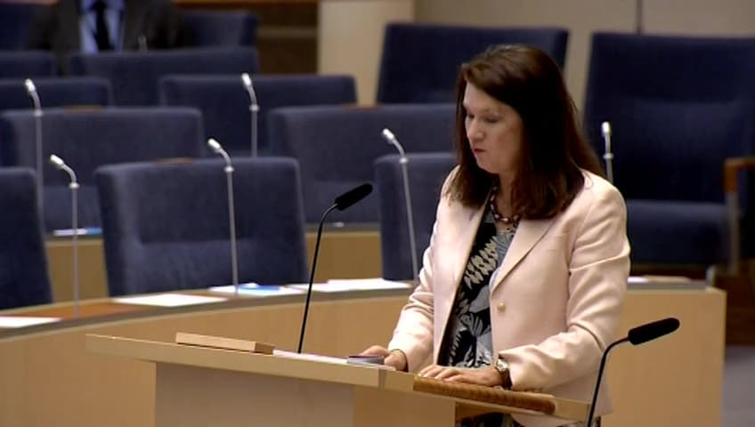 Stillbild från Interpellationsdebatt, Ytterligare krav i handelsavtal