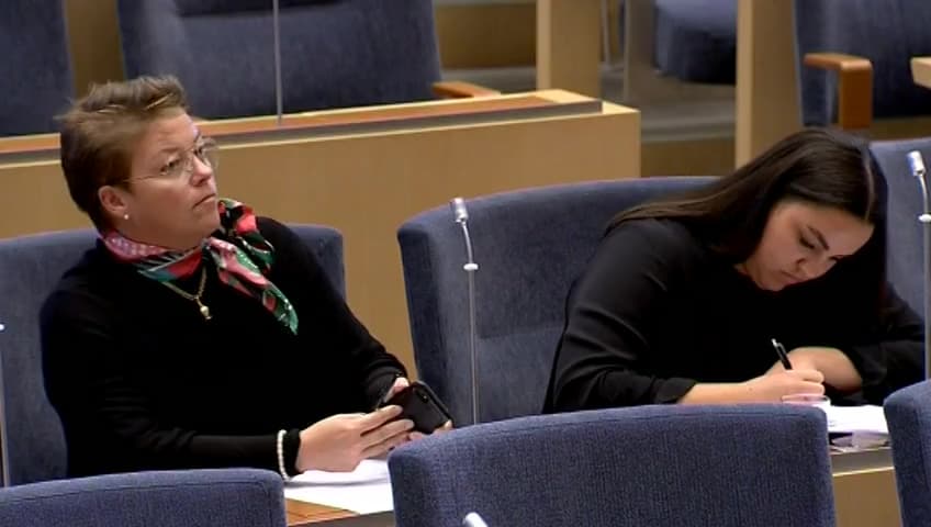Stillbild från Interpellationsdebatt, Trygga familje- och jourhem 