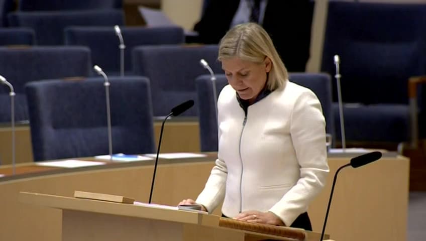 Stillbild från Interpellationsdebatt, Klimatpolitikens kostnader