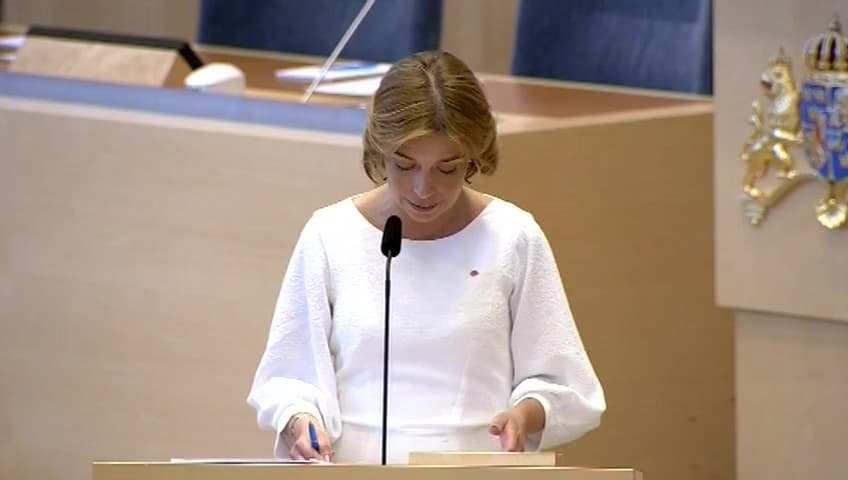 Stillbild från Interpellationsdebatt, Utökade möjligheter till tillfällig föräldrapenning