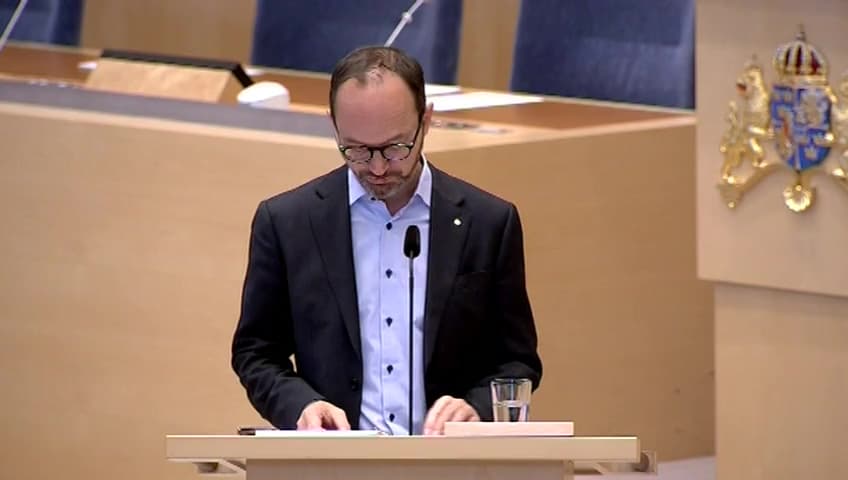 Stillbild från Interpellationsdebatt, Rapporterna om flyget