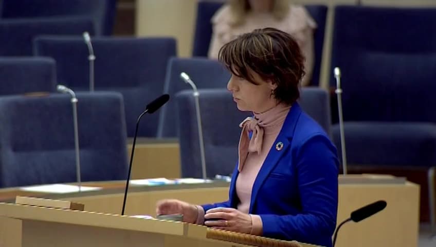 Stillbild från Interpellationsdebatt, Högskoleprovet