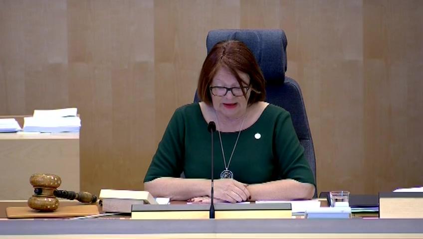 Stillbild från Debatt om förslag, Ändring i offentlighets- och sekretesslagen med anledning av lagen om bostadsanpassningsbidrag