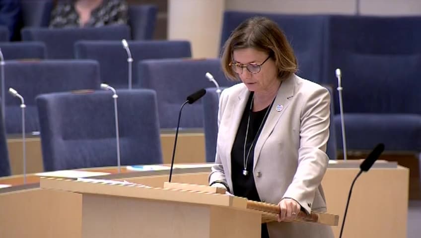 Stillbild från Interpellationsdebatt, Ändringar i vattentjänstlagen