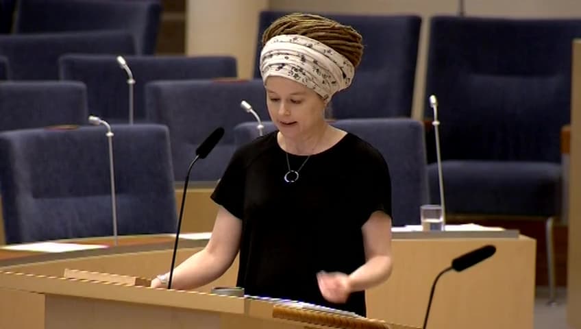 Stillbild från Interpellationsdebatt, Villkor för kulturskapare