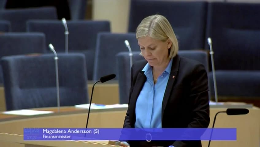 Stillbild från Interpellationsdebatt, Den ekonomiska politikens konsekvenser för boende på landsbygden