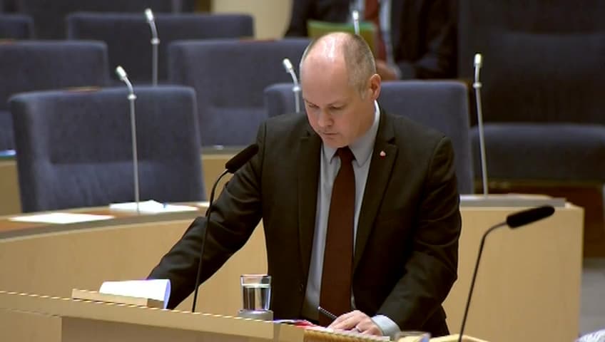 Stillbild från Interpellationsdebatt, Återtagandeavtalet med Afghanistan