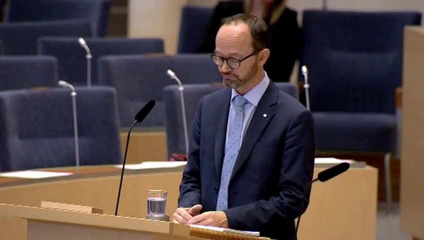Stillbild från Interpellationsdebatt, Östlig förbindelse
