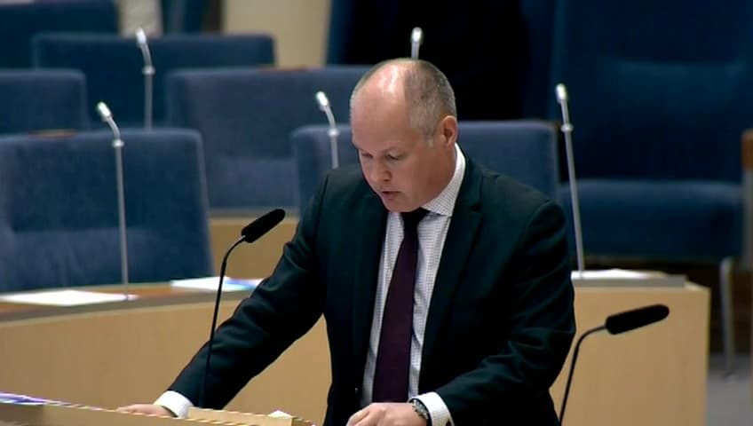 Stillbild från Interpellationsdebatt, Copyrightdirektivet