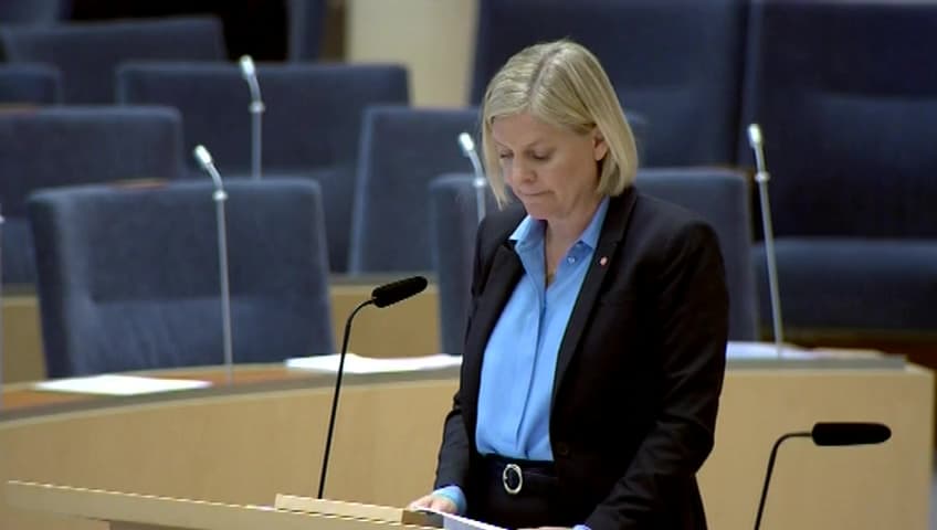 Stillbild från Interpellationsdebatt, Reseavdragets betydelse för matchningen på arbetsmarknaden