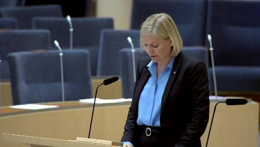 Stillbild från Interpellationsdebatt, Fastighetsskatten