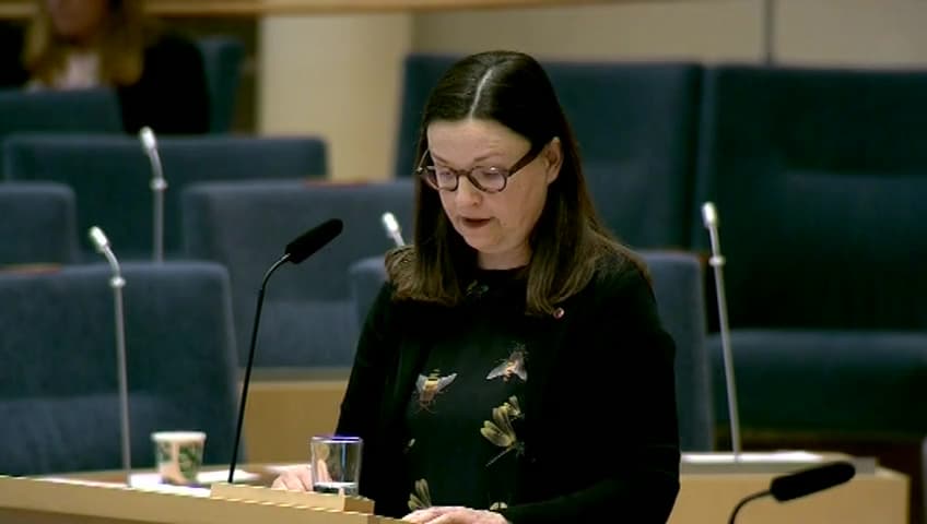 Stillbild från Interpellationsdebatt, Studiero i skolan