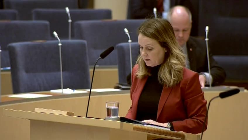 Stillbild från Interpellationsdebatt, Konsumentinformation