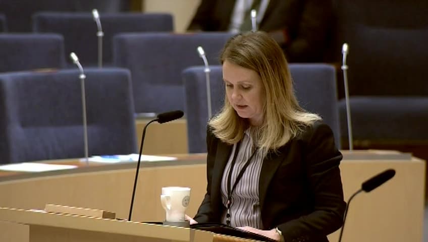 Stillbild från Interpellationsdebatt, Missförhållanden i kycklingindustrin