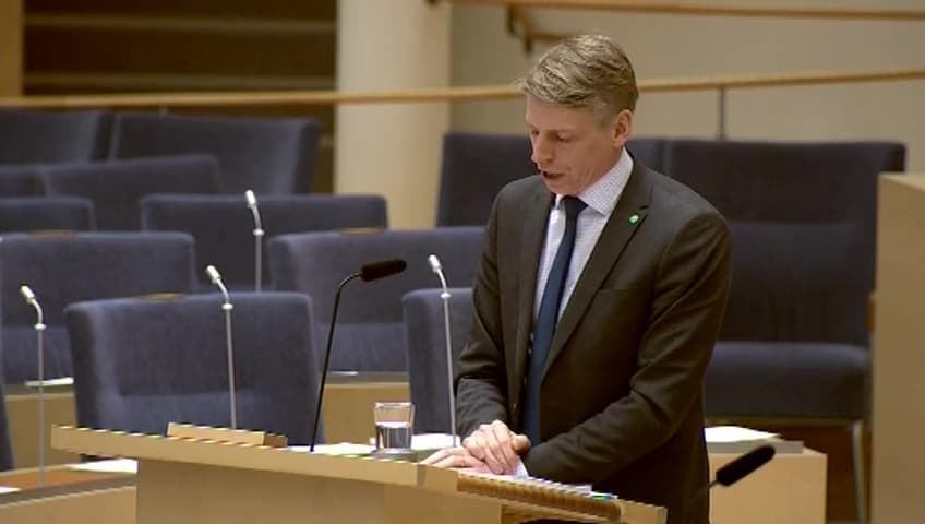 Stillbild från Interpellationsdebatt, Reformer för att möjliggöra att äga sin egen bostad