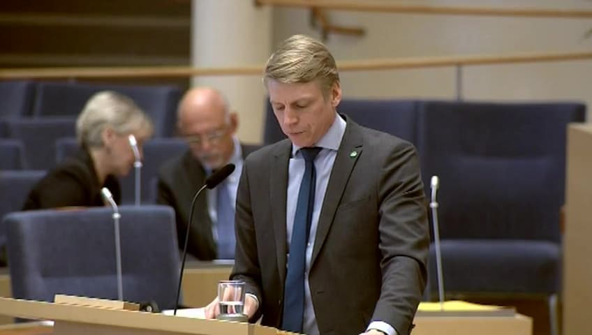 Stillbild från Interpellationsdebatt, Lantmäteriernas funktion
