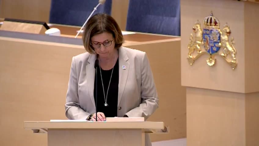 Stillbild från Interpellationsdebatt, Arlandas expansion och klimatet