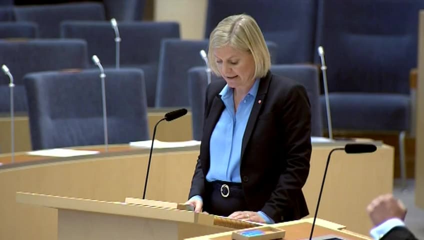 Stillbild från Interpellationsdebatt, Kemikalieskatten