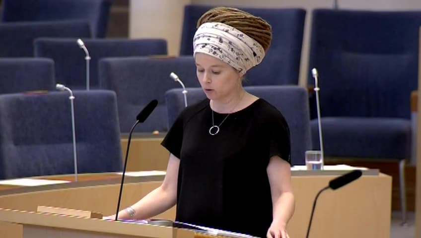 Stillbild från Interpellationsdebatt, Politisk styrning av kulturen