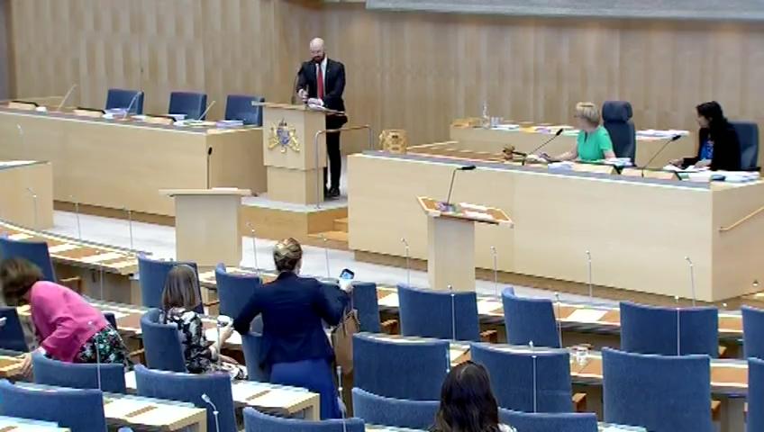 Stillbild från Debatt om förslag, Djurskydd