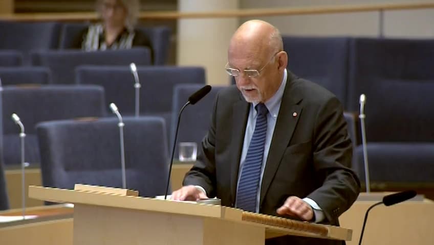 Stillbild från Interpellationsdebatt, Rättsstatens principer i Rumänien