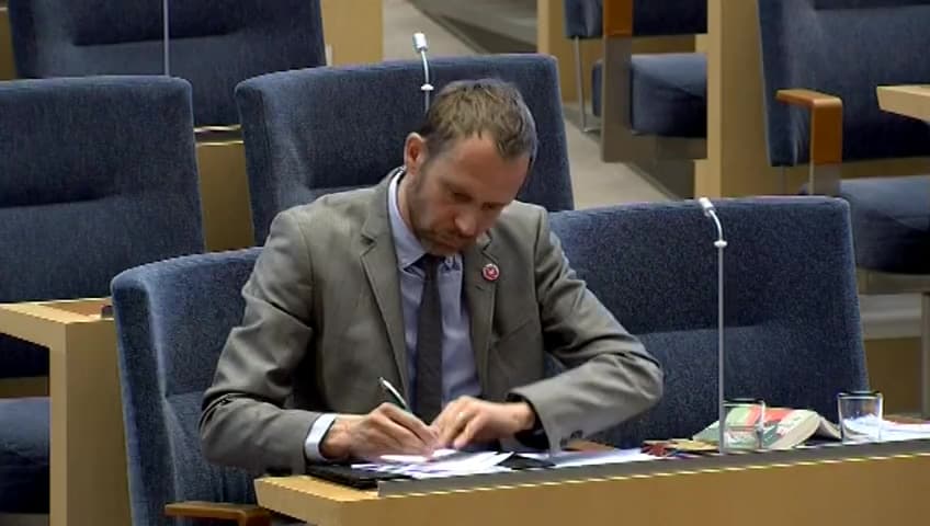 Stillbild från Interpellationsdebatt, Förändring av EU:s statsstödsregler