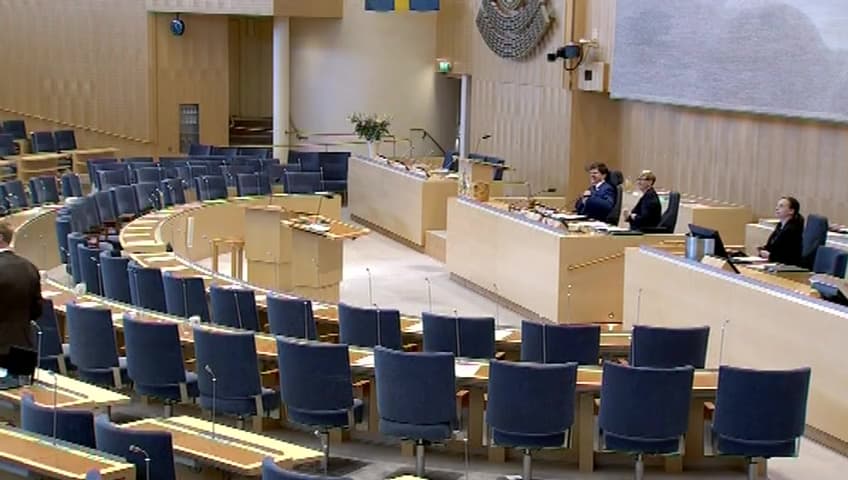 Stillbild från Interpellationsdebatt, Feministisk utrikespolitik och hbtq