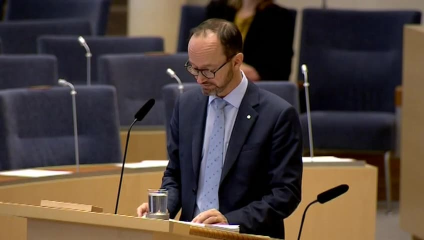 Stillbild från Interpellationsdebatt, Farledsavgifter