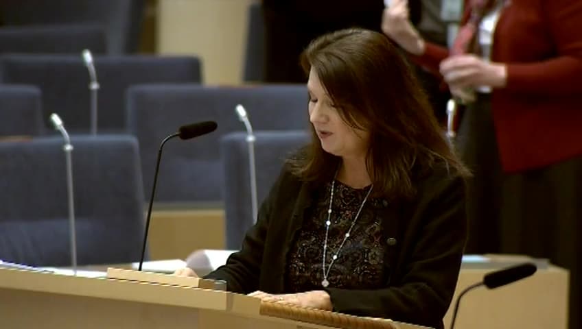 Stillbild från Interpellationsdebatt, Sverige och investerarskyddet