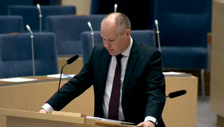 Stillbild från Interpellationsdebatt, En ansvarsfull migrationspolitik