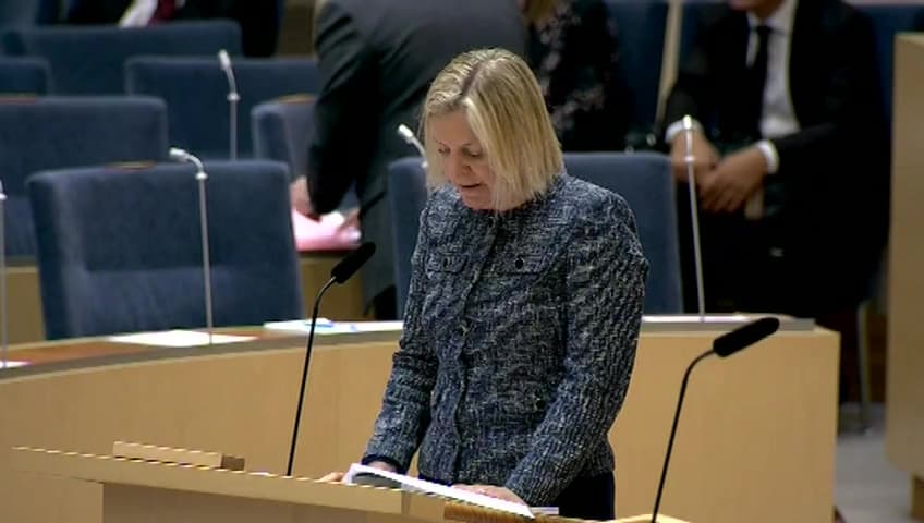 Stillbild från Interpellationsdebatt, Tonnageskatten