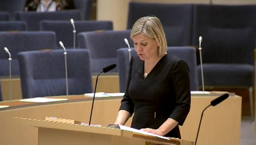 Stillbild från Interpellationsdebatt, En översyn av kassaregisterlagen