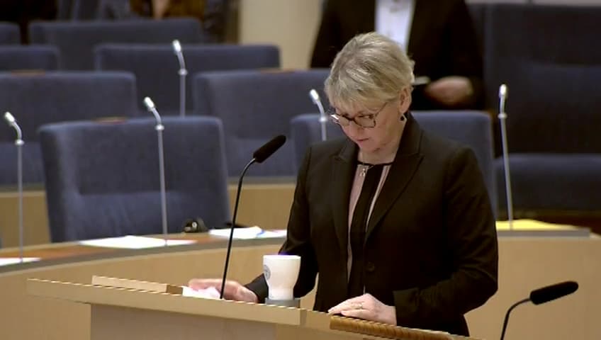 Stillbild från Interpellationsdebatt, Turkiet inför valet 2019