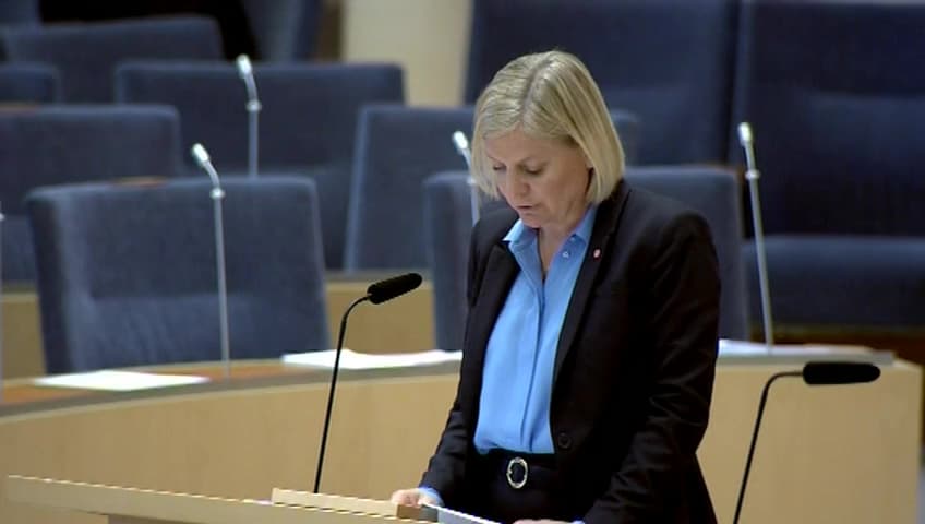 Stillbild från Interpellationsdebatt, Skattereformen