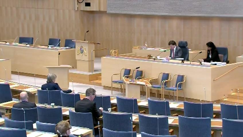 Stillbild från Debatt om förslag, Riksrevisionens rapporter om räkenskapssammandragets tillförlitlighet och räkenskapssammandraget som underlag för kommunjämförelser