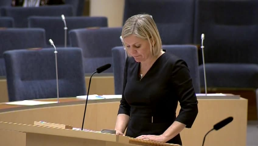 Stillbild från Interpellationsdebatt, En utvärdering av kemikalieskatten