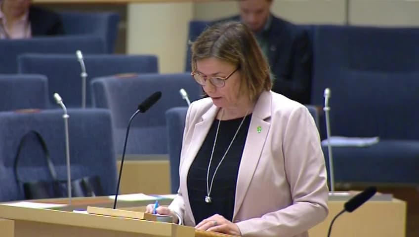 Stillbild från Interpellationsdebatt, CCS