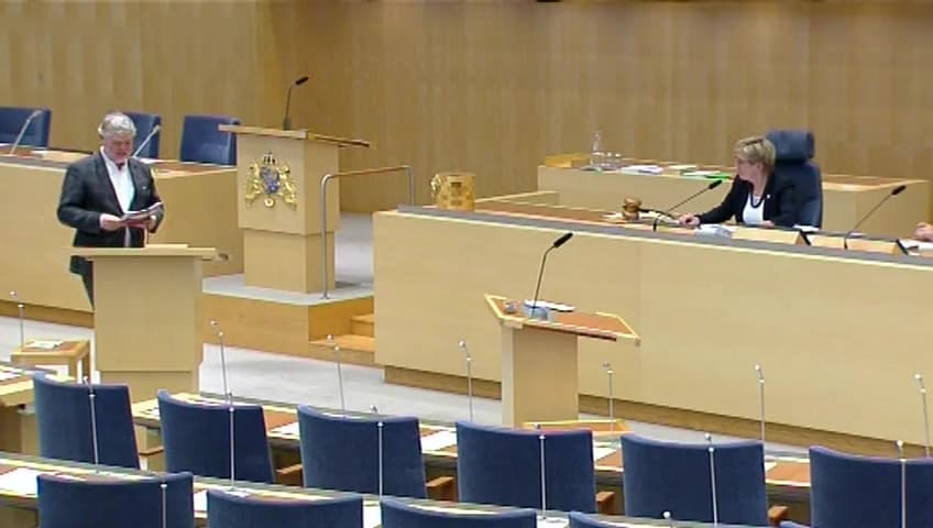 Stillbild från Interpellationsdebatt, Parlamentsstöd till Zimbabwe