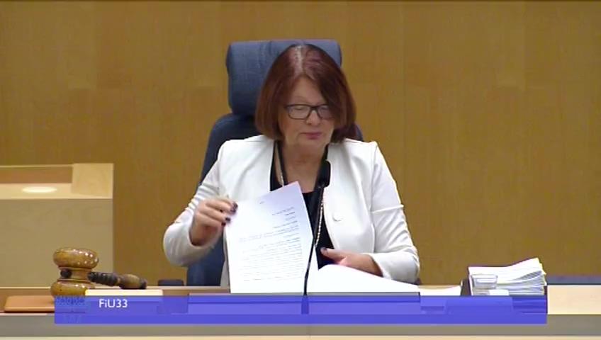 Stillbild från Debatt om förslag, Extra ändringsbudget för 2019  Kapitalhöjning i Europeiska investeringsbanken