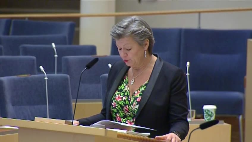 Stillbild från Interpellationsdebatt, Utvecklingsledighet