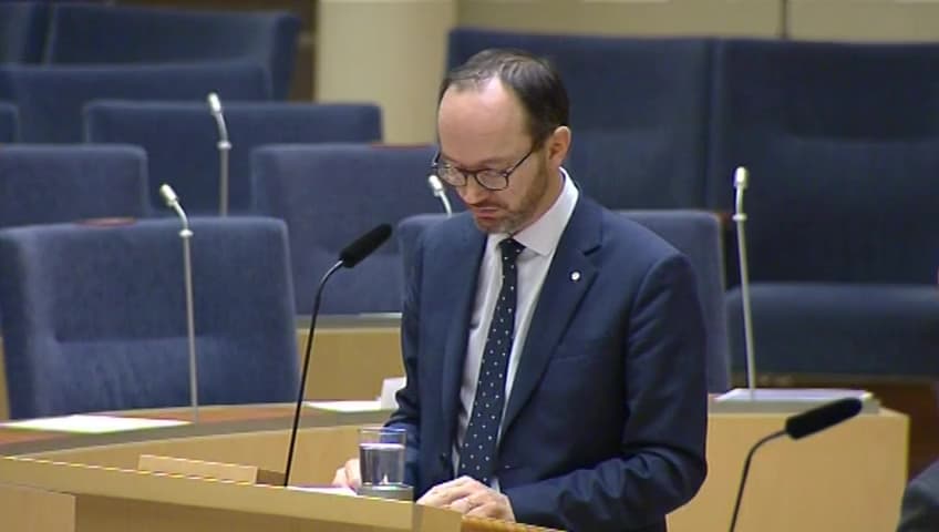 Stillbild från Interpellationsdebatt, Färjetrafik i skärgården