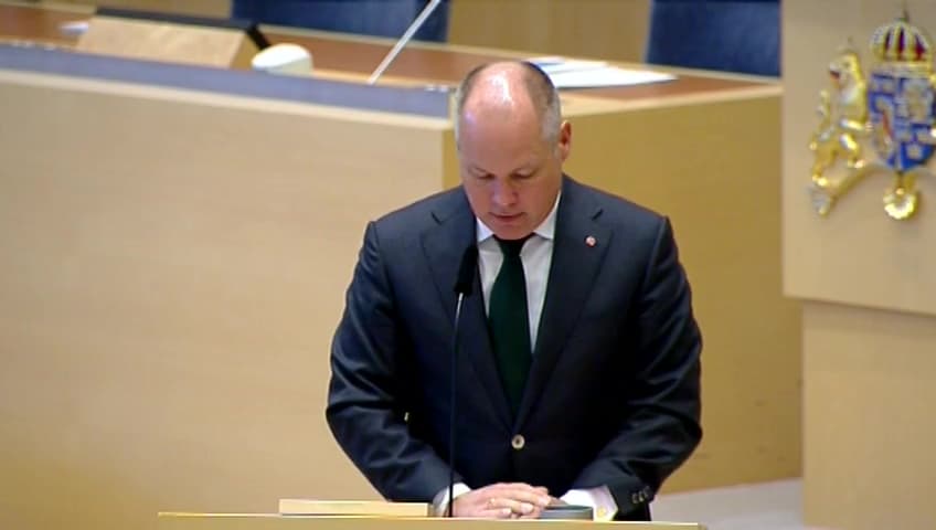 Stillbild från Interpellationsdebatt, Externa aspekter av migration